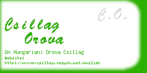 csillag orova business card